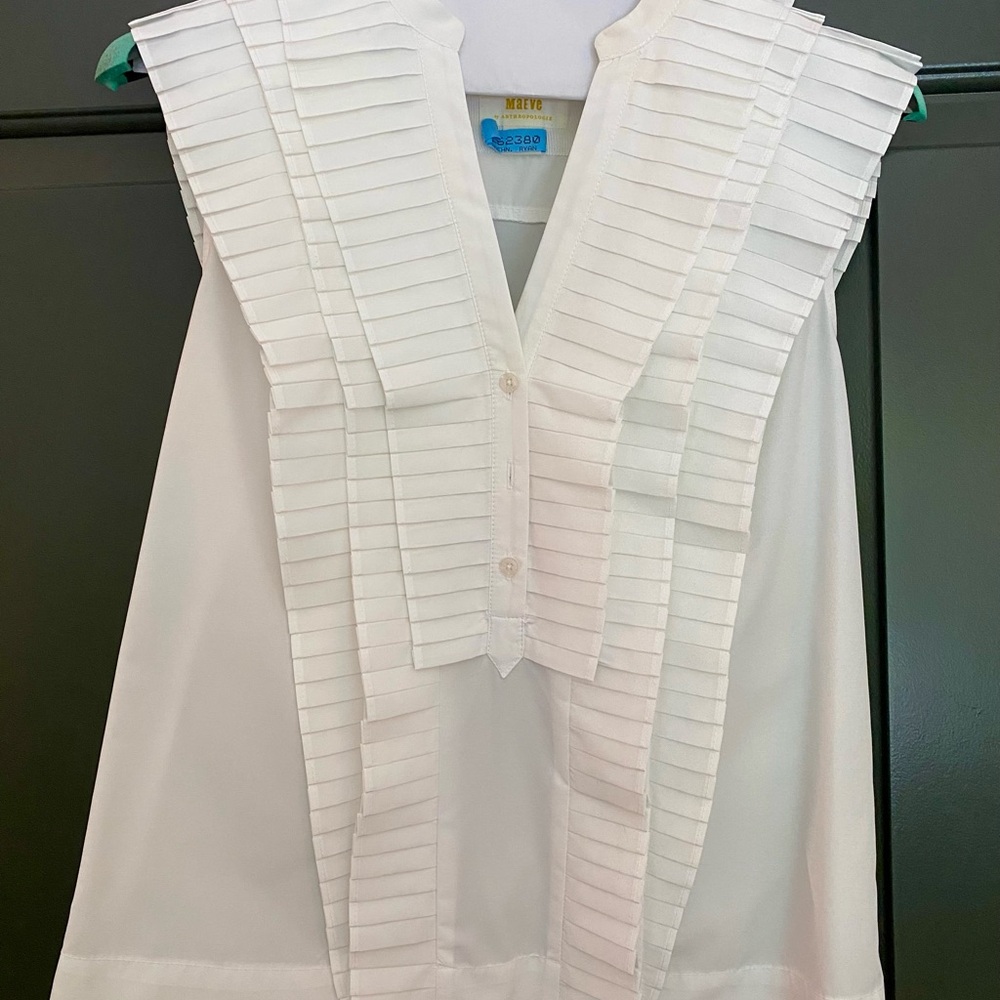 Anthropologie x Maeve White Structured Top